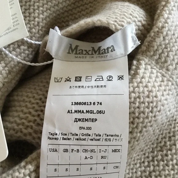 MaxMara Etrusco Wool Cashmere Turtleneck Maglia Pullover Sweater - Picture 7 of 12